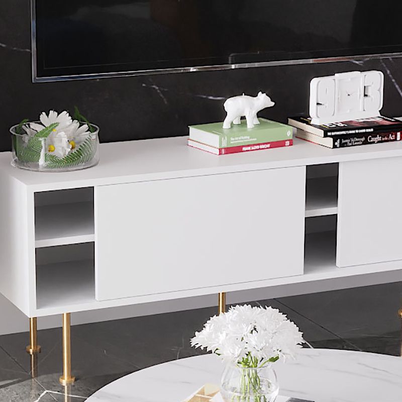 Glam TV Media Stand 16" W Enclosed Storage TV Stand Console with Cabinet Clearhalo 'furn' 'furn_tv_stands_entertainment_centers' 'Furniture' 'Living Room Furniture' 'TV Stands & Entertainment Centers' 'TV Stands & Media Storage Furniture' 'tv_stands_entertainment_centers' 1200x1200_f8656ebb-6c11-40ba-8fd0-3c02271388ed