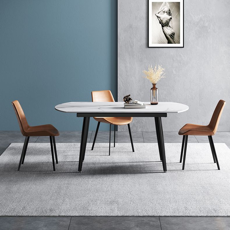 Set di tavoli da pranzo moderna 1/4/5/6 pezzi con mobili da cucina a base di metallo