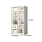 Modern Engineered Wood Bookshelf Standard Closed Back Vertical Bookcase with Doors