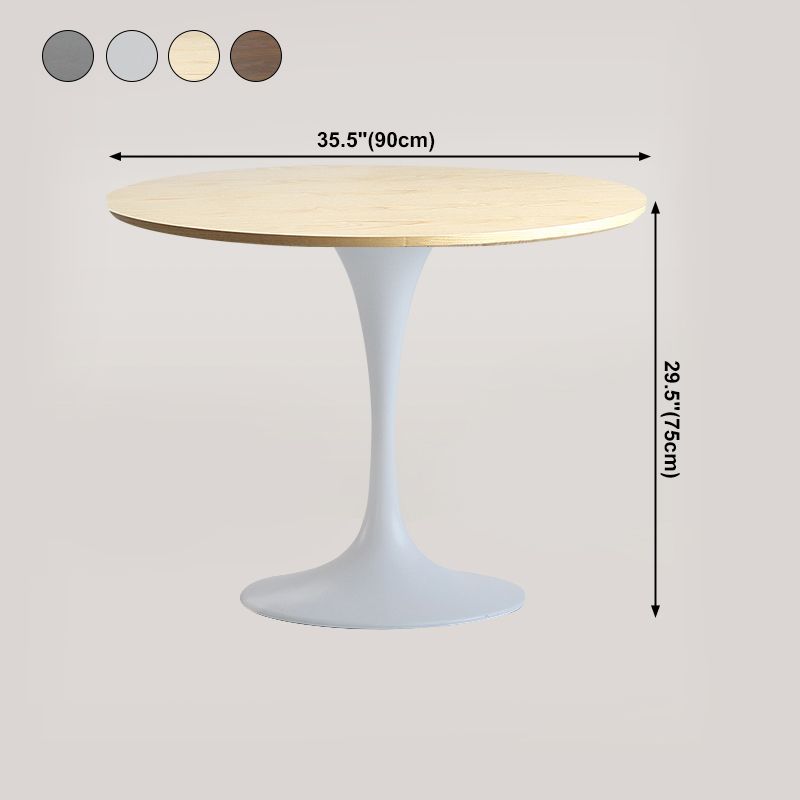 Modern Round Wood Dining Table Standard Kitchen Dining Table with Tulip Base Clearhalo ' dining_table' 'Dining Tables & Seating' 'Dining Tables' 'furn' 'furn_dining_table' 'Furniture' 'furniture_dining_table' 'Kitchen & Dining Furniture' 'kitchen&dining_furn' 'kitchen' 'kitchen_dining_table' 1200x1200_f869f2ab-7bd6-4798-9a1c-cc4ece0ca0d6