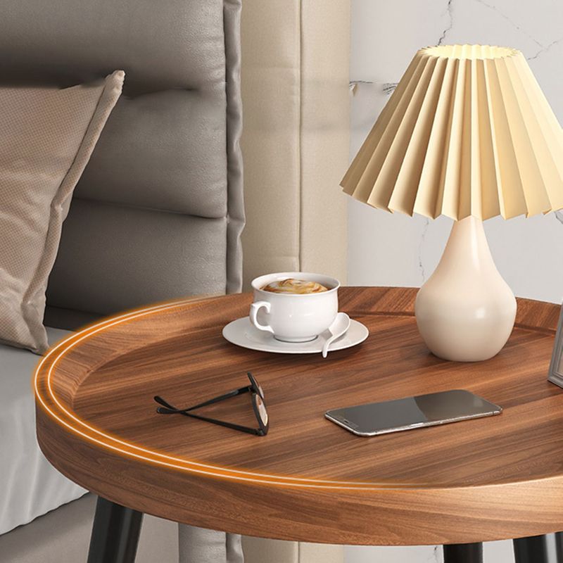 コンテンポラリーアクセントテーブルナイトスタンドアンティークフィニッシュオープンストレージナイトテーブル