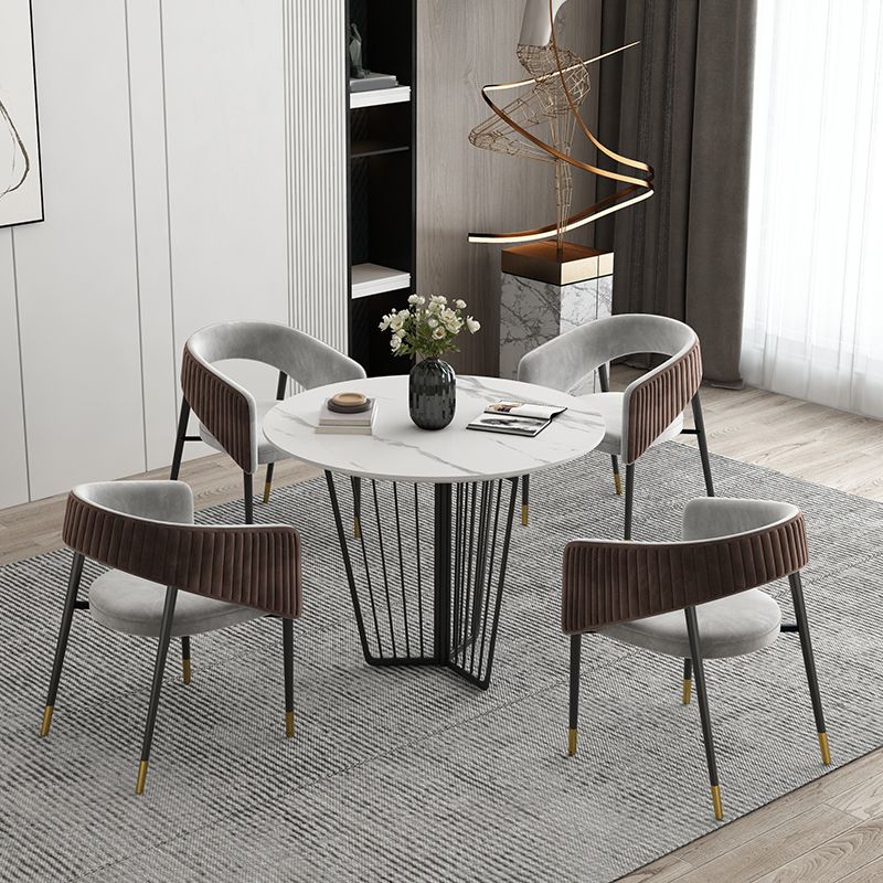 Moderne gesinterde stenen eettafel 1/2/5/7-delige ronde eettafelset