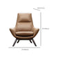 Modern Leather Fixed Back Chair in Brown Upholstered Flared Arms Chair Clearhalo 'Accent Chairs' 'accent_chairs' 'Chairs & Seating' 'furn' 'furn_accent_chairs' 'Furniture' 'Living Room Furniture' 1200x1200_f86e229d-cb7f-40a1-8fb2-b5678fbeb459