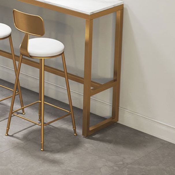 White Stone Top Table and Stool Set 1/2/5/7 Pieces Indoor Glam Counter Height Set Clearhalo 'Bar Furniture' 'furn' 'furn_home_bar_bar_sets' 'Furniture' 'Home Bars & Bar Sets' 'home_bar_bar_sets' 'Kitchen & Dining Furniture' 1200x1200_f86e7f34-9284-4f38-9447-0ace01d61024