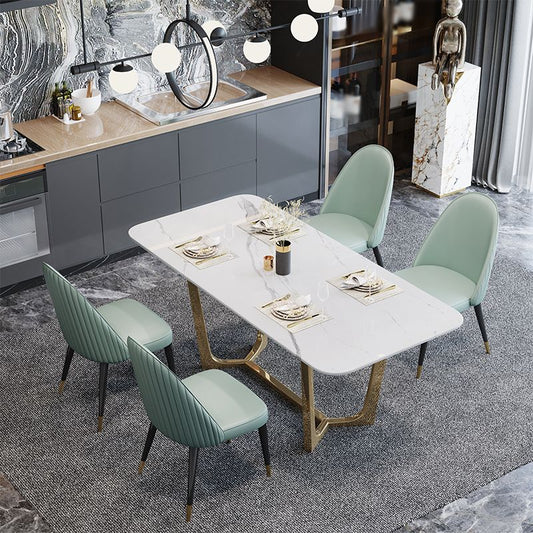 Nordic Glam Style Leather Dining Chair Parsons Chair with Wooden Legs for Kitchen Clearhalo ' kitchen&dining_furn' 'Dining Chairs' 'Dining Tables & Seating' 'dining_chair' 'furn' 'furn_dining_chair' 'Furniture' 'furniture_dining_chair' 'Kitchen & Dining Furniture' 'kitchen' 1200x1200_f8725ca0-161c-492e-91c5-79b1dc182313