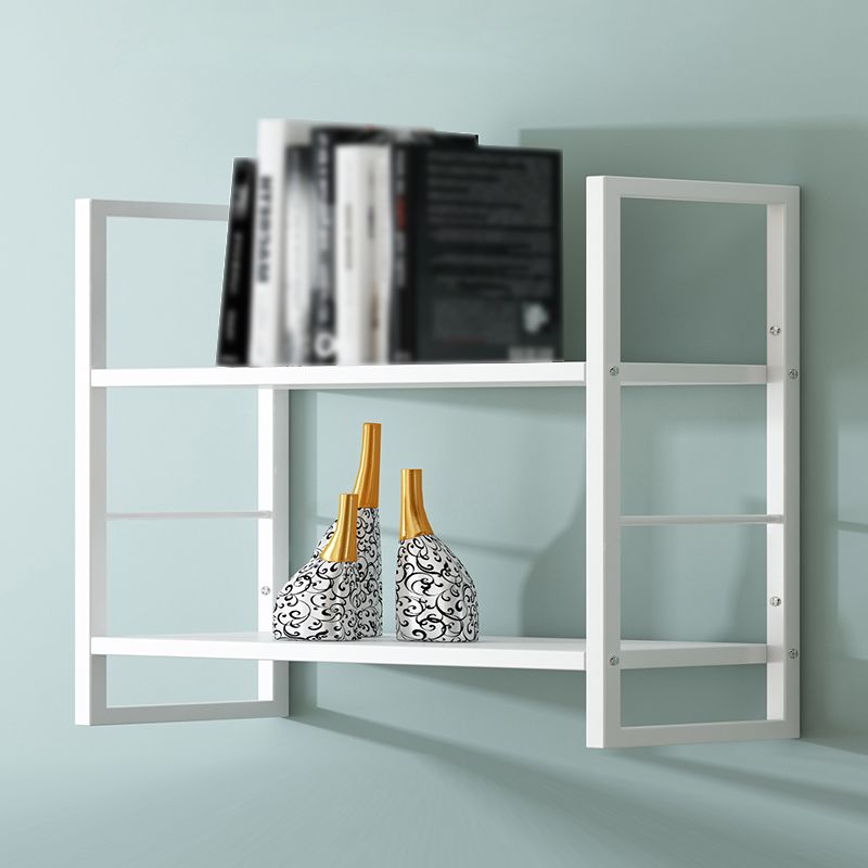 Industrial Wall Mounted Bookshelf Black and White Iron Shelf for Home Clearhalo 'Bookcases' 'furn' 'furn_bookcases' 'Furniture' 'furniture_bookcases' 'kitchen' 'kitchen_bookcases' 'Living Room Furniture' 'Office Furniture' 1200x1200_f8732547-c29a-4f55-9fca-78c66f0a9b6f