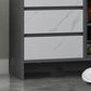 Moderno legno ingegnerizzato 39 "h sideboard buffet sala da pranzo buffet server in grigio
