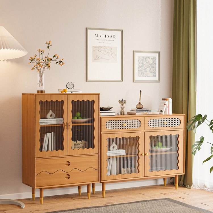 15.75"W Sideboard Glam Style Solid Wood Dining Server for Kitchen Living Room