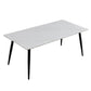 Metal Industrial Rectangle Dining Table Sintered Stone Table with Black Legs Clearhalo ' dining_table' 'Dining Tables & Seating' 'Dining Tables' 'furn' 'furn_dining_table' 'Furniture' 'furniture_dining_table' 'Kitchen & Dining Furniture' 'kitchen&dining_furn' 'kitchen' 'kitchen_dining_table' 1200x1200_f8759905-f502-4209-b02a-a56a067c4dc3
