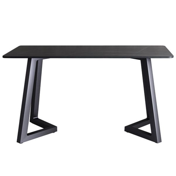 Black Office Desk Contemporary Style Writing Desk for Office and Home