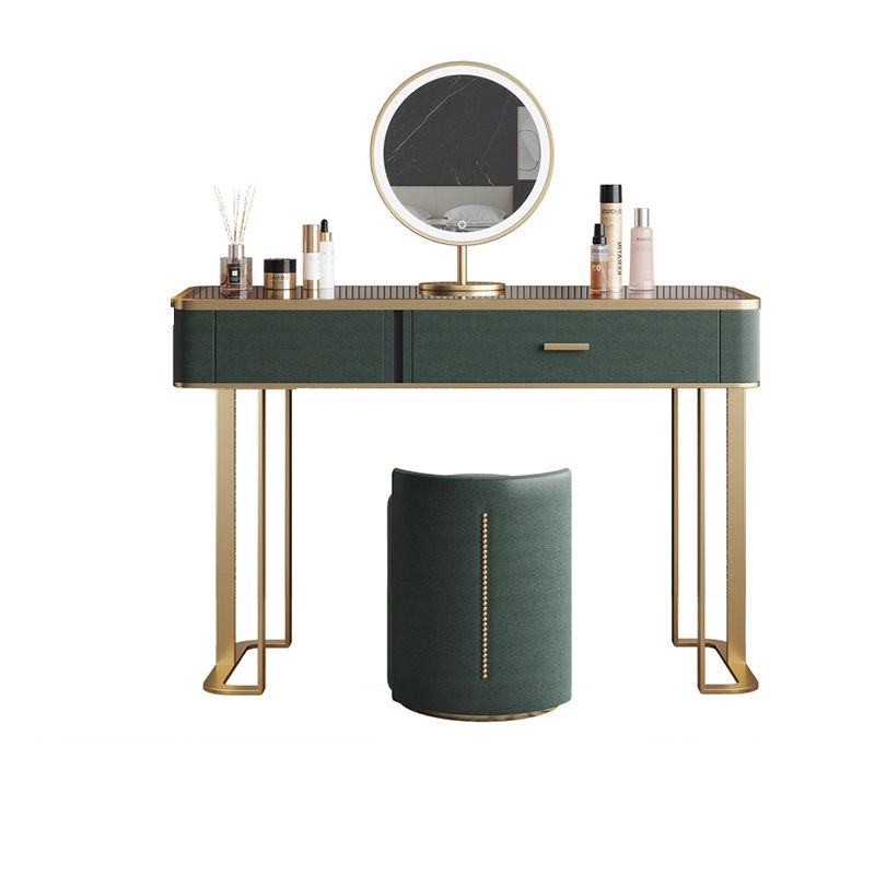 Glas Top Waschtisch 2-Drawer Stuhl Eitelkeit mit Lichternspiegel