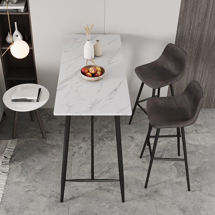 Rectangle Bar Table Contemporary Bar Table with Trestle Base,47.24"W x 23.62"L x 41.34"H Clearhalo 'Bar Furniture' 'Bar Tables' 'bar_tables' 'Furniture' 'furniture_bar_tables' 'Kitchen & Dining Furniture' 1200x1200_f879d696-137a-448f-9509-38c3fadcf928