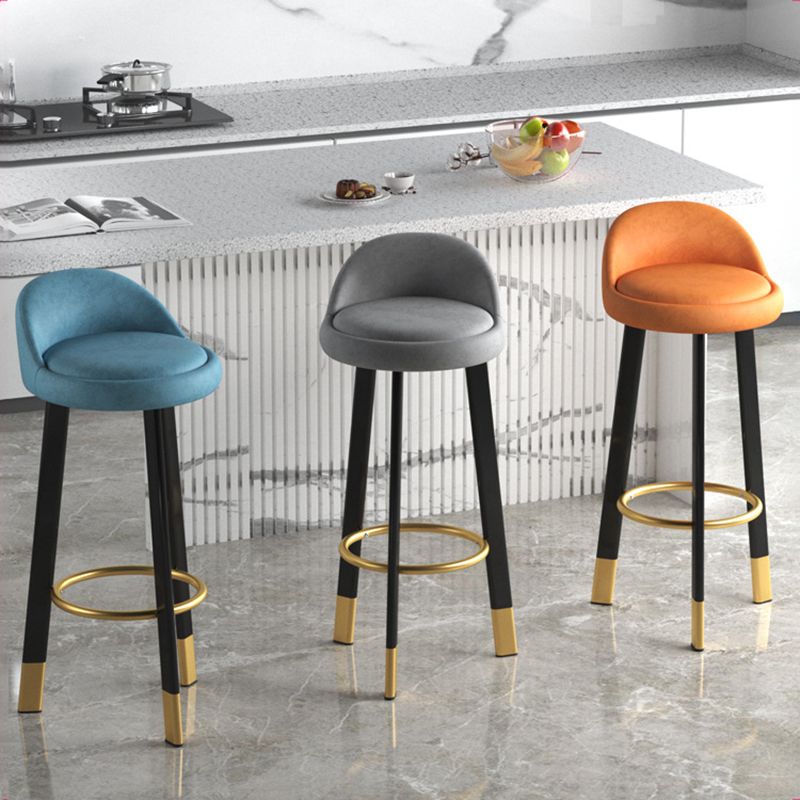 Contemporary Leather Counter Height Stools Bucket Bar Stool for Indoor Clearhalo 'Bar Furniture' 'Bar Stools' 'bar_stools' 'furn' 'furn_bar_stools' 'Furniture' 'Kitchen & Dining Furniture' 1200x1200_f87b74fc-c271-430d-b4e1-0cb78a611208