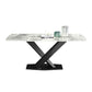 Stone Top Dining Table Modern Rectangle Dining Table with Black Base Clearhalo 'Dining Tables & Seating' 'Dining Tables' 'dining_table' 'Furniture' 'furniture_dining_table' 'Kitchen & Dining Furniture' 'kitchen' 'kitchen_dining_table' 1200x1200_f87d79cd-e5a8-4bc0-8107-8c88976a7c8e