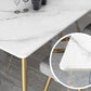 Tripod Base Dining Table Traditional Luxury Rectangle Stone and Iron Dining Table Clearhalo 'Dining Tables & Seating' 'Dining Tables' 'dining_table' 'furn' 'furn_dining_table' 'Furniture' 'furniture_dining_table' 'Kitchen & Dining Furniture' 1200x1200_f87dc835-6c31-4b6d-8f33-10a0f5e9a217