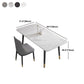 Rectangular Sintered Stone Dining Table Luxury Furniture with 4 Legs in Matte Finish Home Clearhalo 'Dining Tables & Seating' 'Dining Tables' 'dining_table' 'furn' 'furn_dining_table' 'Furniture' 'Kitchen & Dining Furniture' 1200x1200_f8823d5f-dede-45f4-b28b-c460e9ed709a