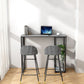 Rectangle Sintered Stone Bar Table Black and Metal Base Bar Table for Kitchen Living Room Clearhalo 'Bar Furniture' 'Bar Tables' 'bar_tables' 'furn' 'furn_bar_tables' 'Furniture' 'Kitchen & Dining Furniture' 1200x1200_f882e2c8-5d18-443e-9b87-88db479d75cd