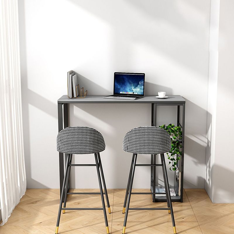 Rectangle Sintered Stone Bar Table Black and Metal Base Bar Table for Kitchen Living Room Clearhalo 'Bar Furniture' 'Bar Tables' 'bar_tables' 'furn' 'furn_bar_tables' 'Furniture' 'Kitchen & Dining Furniture' 1200x1200_f882e2c8-5d18-443e-9b87-88db479d75cd