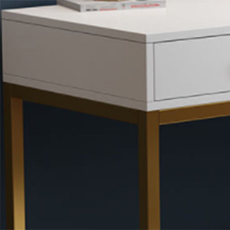 Glam Manufactured Wood Office Desk 19.68" W Home Writing Desk with 2-Drawer Clearhalo 'furn' 'furn_office_desk' 'Furniture' 'Office Desks' 'Office Furniture' 'office_desk' 1200x1200_f883b77a-2ab3-4925-80fc-1a017c9bef76