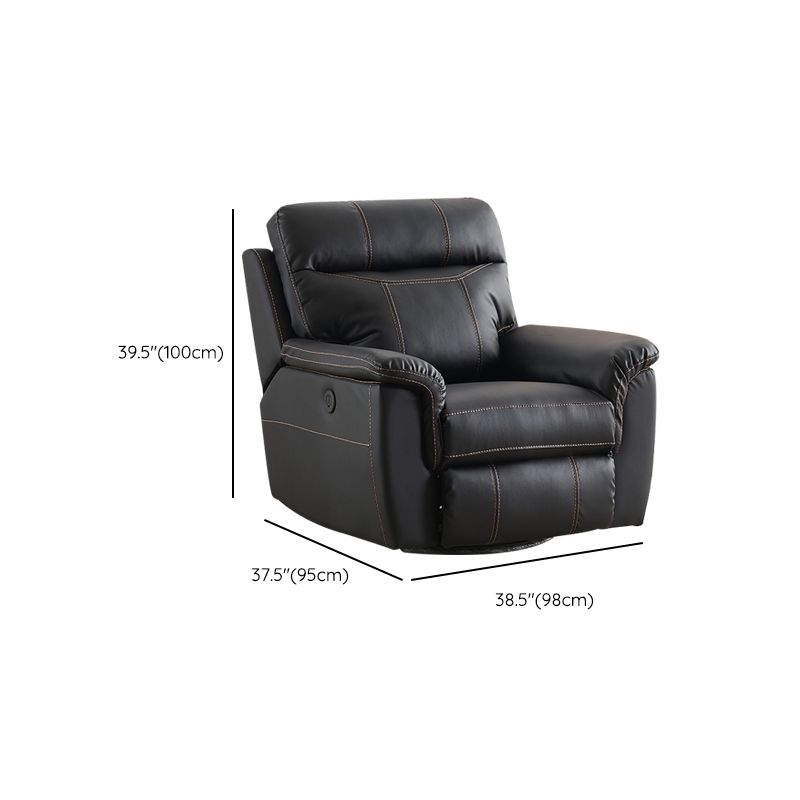 Contemporary Home Theater Recliner No Motion Manual-Push Botton Indoor Clearhalo 'Chairs & Seating' 'furn' 'furn_recliners' 'Furniture' 'Living Room Furniture' 'Recliners' 1200x1200_f884c595-995c-43d1-8982-e49a535a4dd2