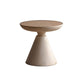 Mesa de cóctel envejecida de estilo francés, mesa de centro con pedestal de madera para sala de estar