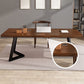 Rectangle Double Pedestal Industrial Dining Table Wood Color Fixed Table of Solid Wood Clearhalo ' dining_table' 'Dining Tables & Seating' 'Dining Tables' 'furn' 'furn_dining_table' 'Furniture' 'furniture_dining_table' 'Kitchen & Dining Furniture' 'kitchen&dining_furn' 'kitchen' 'kitchen_dining_table' 1200x1200_f8867964-a05c-4321-9f97-8d85086fe1d4