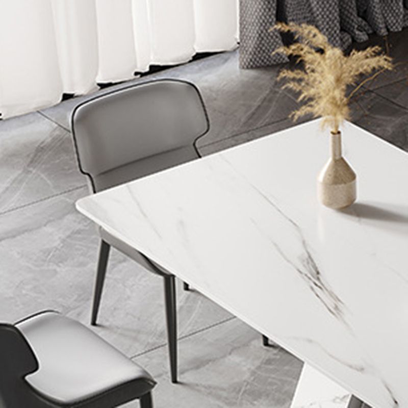 Eenvoud Stijl Dinette Tafel Rechthoek Stenen Eettafel voor Keuken