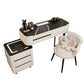 Contemporary Glass Makeup Vanity Desk Bedroom Vanity Dressing Table with Drawer