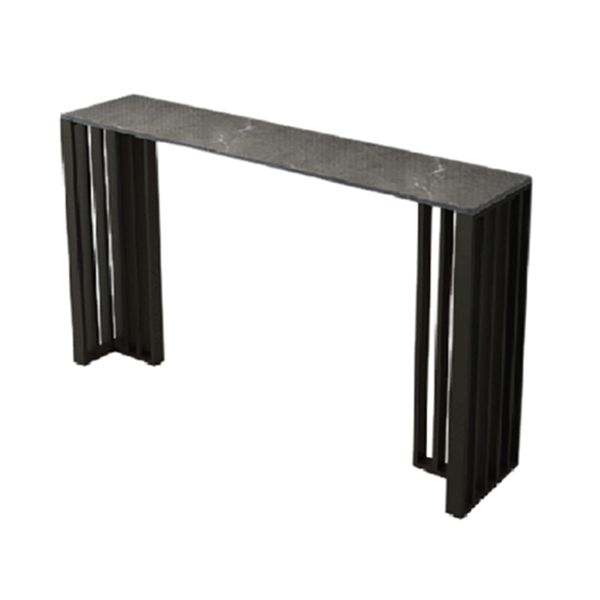 Rectangle Stone Bar Table Contemporary Bar Table with Double Pedestal Base Clearhalo 'Bar Furniture' 'Bar Tables' 'bar_tables' 'furn' 'furn_bar_tables' 'Furniture' 'Kitchen & Dining Furniture' 1200x1200_f8891fab-1c09-44f7-a961-91622fa267c4