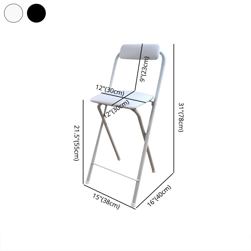 Modern Backrest Folding Counter Stool Iron Balcony Bar Stool with Footrest Clearhalo 'Bar Furniture' 'Bar Stools' 'bar_stools' 'furn' 'furn_bar_stools' 'furniture_bar_stools' 'Kitchen & Dining Furniture' 'kitchen&dining_furn' 'kitchen' 'kitchen_furn' Furniture' 1200x1200_f88a042b-7bdd-46c1-8614-2fb98bb29ea7