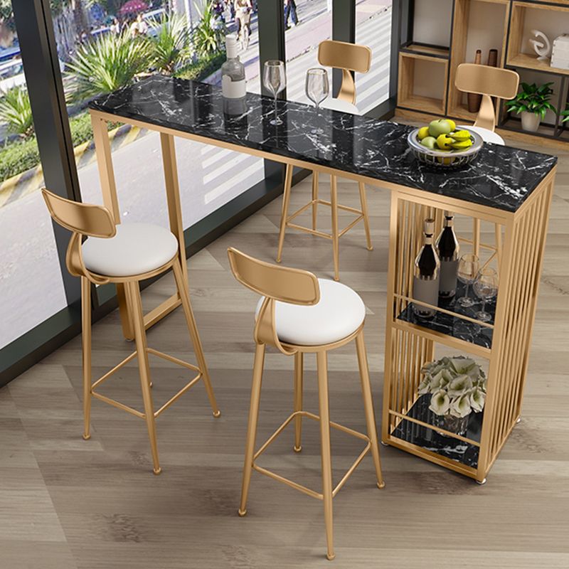 Glam Stone Rectangle Bar Table Storable Table for Living Room Clearhalo 'Bar Furniture' 'Bar Tables' 'bar_tables' 'furn' 'furn_bar_tables' 'Furniture' 'Kitchen & Dining Furniture' 1200x1200_f88a4b9e-57ca-4c1a-a475-b5b650b10565