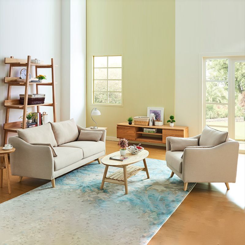 Modern Cotton Blend Loose Back Sofa 33"W Sloped Arm Sofa with Multiple Cushions Clearhalo 'furn' 'furn_sofas' 'Furniture' 'furniture_sofas' 'Living Room Furniture' 'Sofa' 'sofas' 1200x1200_f88b186c-ce55-4f5c-bf64-fae8891907c3