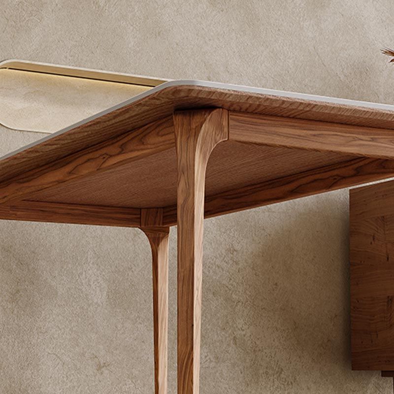 Rectangle Dining Table Solid Wood Base Dining Table for Kitchen Clearhalo 'Dining Tables & Seating' 'Dining Tables' 'dining_table' 'furn' 'furn_dining_table' 'Furniture' 'Kitchen & Dining Furniture' 1200x1200_f88b386a-e6f5-4f4c-9575-eeaa4a2f8df1
