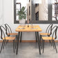 Industrial Style Natural Wood Table Metal 4 Legs Dining Table Clearhalo 'Dining Tables & Seating' 'Dining Tables' 'dining_table' 'furn' 'furn_dining_table' 'Furniture' 'Kitchen & Dining Furniture' 1200x1200_f88bf7b5-e9c7-4ddf-a73f-59af9c8dcec4