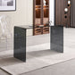 Modern Style Coffee Table with Rectangular Black/transparent Tempered Glass Abstract Base Clearhalo 'Coffee & Accent Tables' 'Coffee Tables' 'coffee_tables' 'furn' 'furn_coffee_tables' 'Furniture' 'Living Room Furniture' 1200x1200_f88d8616-9dd2-4c7e-953b-12aac2d0b41d