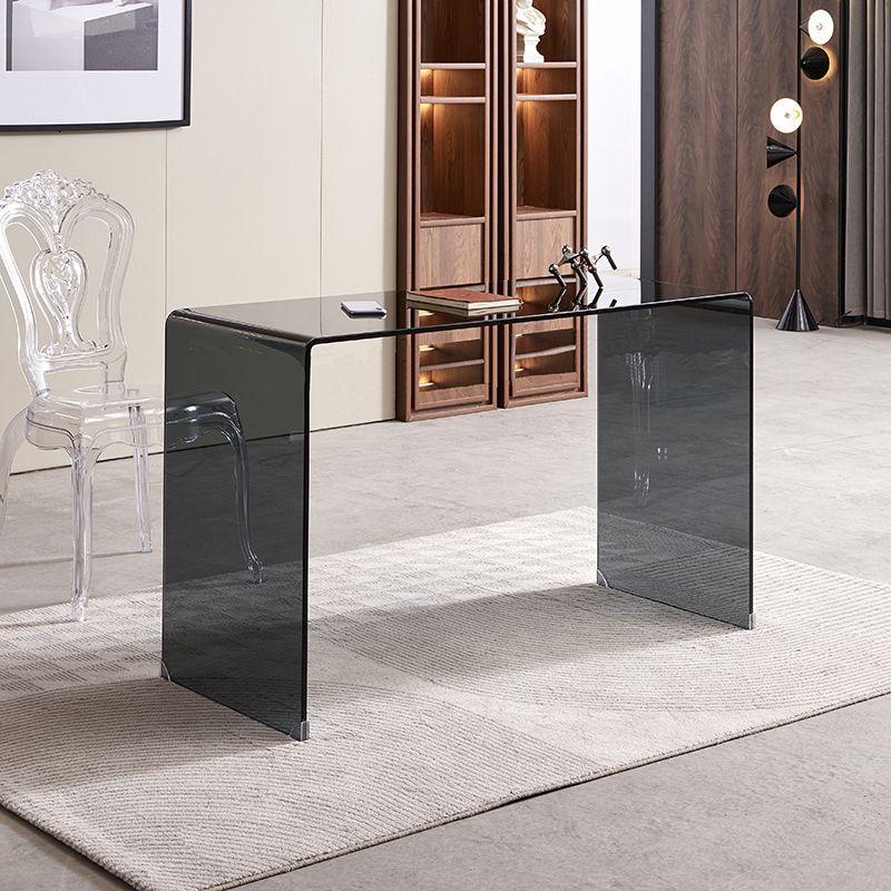 Modern Style Coffee Table with Rectangular Black/transparent Tempered Glass Abstract Base Clearhalo 'Coffee & Accent Tables' 'Coffee Tables' 'coffee_tables' 'furn' 'furn_coffee_tables' 'Furniture' 'Living Room Furniture' 1200x1200_f88d8616-9dd2-4c7e-953b-12aac2d0b41d