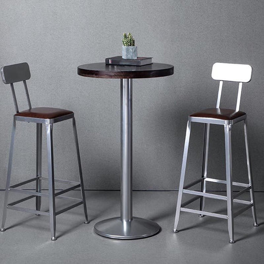 1/2/3 Pieces Industrial Style Solid Wood Bar Table Set Counter Table