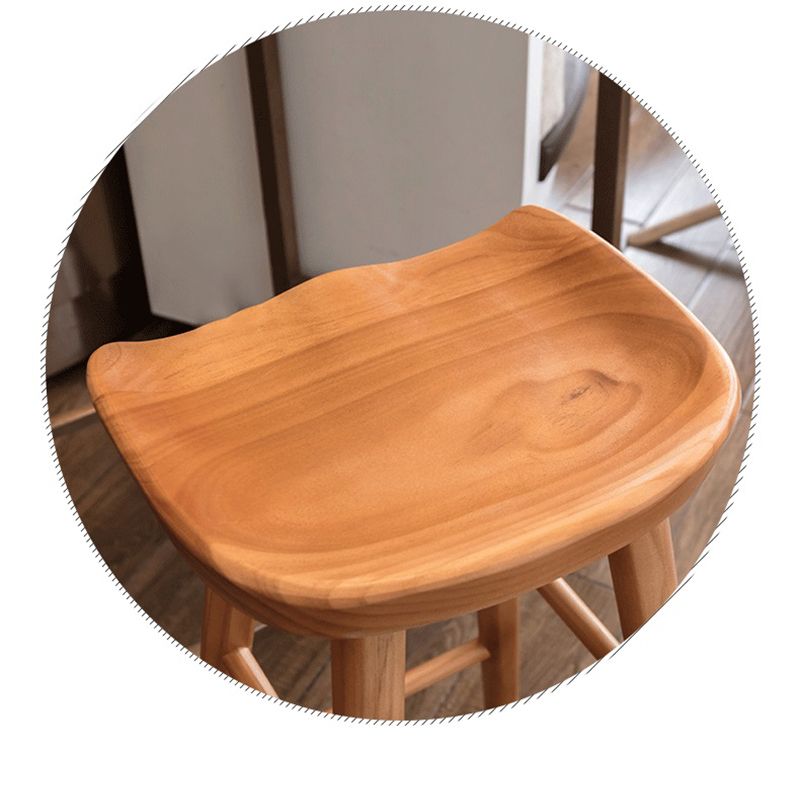 Modern Style Solid Wood Bar Stool with Footrest and Saddle Seat Indoor Bar Stool Clearhalo 'Bar Furniture' 'Bar Stools' 'bar_stools' 'furn' 'furn_bar_stools' 'furniture_bar_stools' 'Kitchen & Dining Furniture' 'kitchen&dining_furn' 'kitchen' 'kitchen_furn' Furniture' 1200x1200_f88f8ea4-b699-49c1-894f-2f0102a1d48b