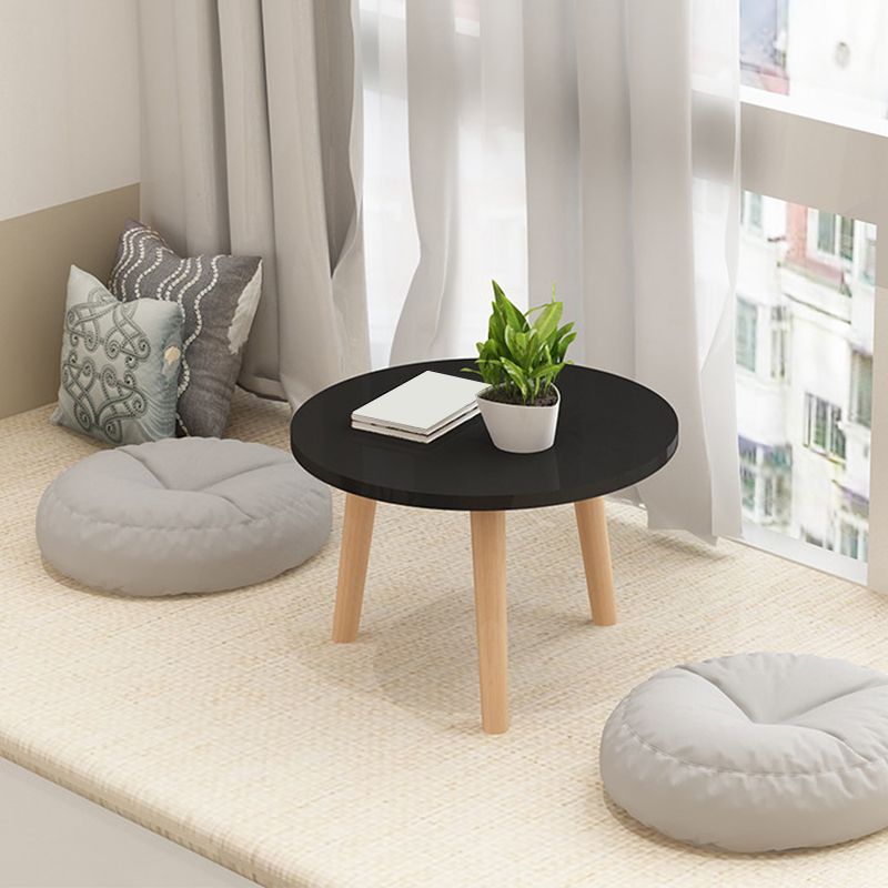 11"H Contemporary Coffee Table Wooden Single Coffee Cocktail Table