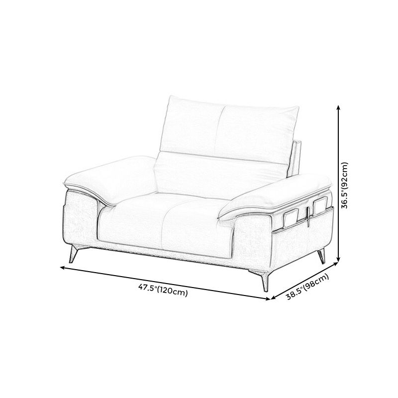 Genuine Leather High Back Pillow Top Arm Sofa and Sectional with Storage Clearhalo 'furn' 'furn_sectionals' 'Furniture' 'furniture_sectionals' 'kitchen' 'kitchen_sectionals' 'Living Room Furniture' 'Sectionals' 1200x1200_f892f9c9-6b0c-4b31-8337-4b8a81e1c7b0