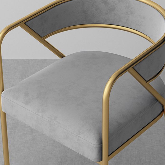 Scandinavian Style Luxury Upholstered Arm Chairs Open Back Dining Side Chair (Set of 2) Clearhalo ' kitchen&dining_furn' 'Dining Chairs' 'Dining Tables & Seating' 'dining_chair' 'furn' 'furn_dining_chair' 'Furniture' 'furniture_dining_chair' 'Kitchen & Dining Furniture' 'kitchen' 1200x1200_f893c038-2741-464c-a808-cda5b47906a1