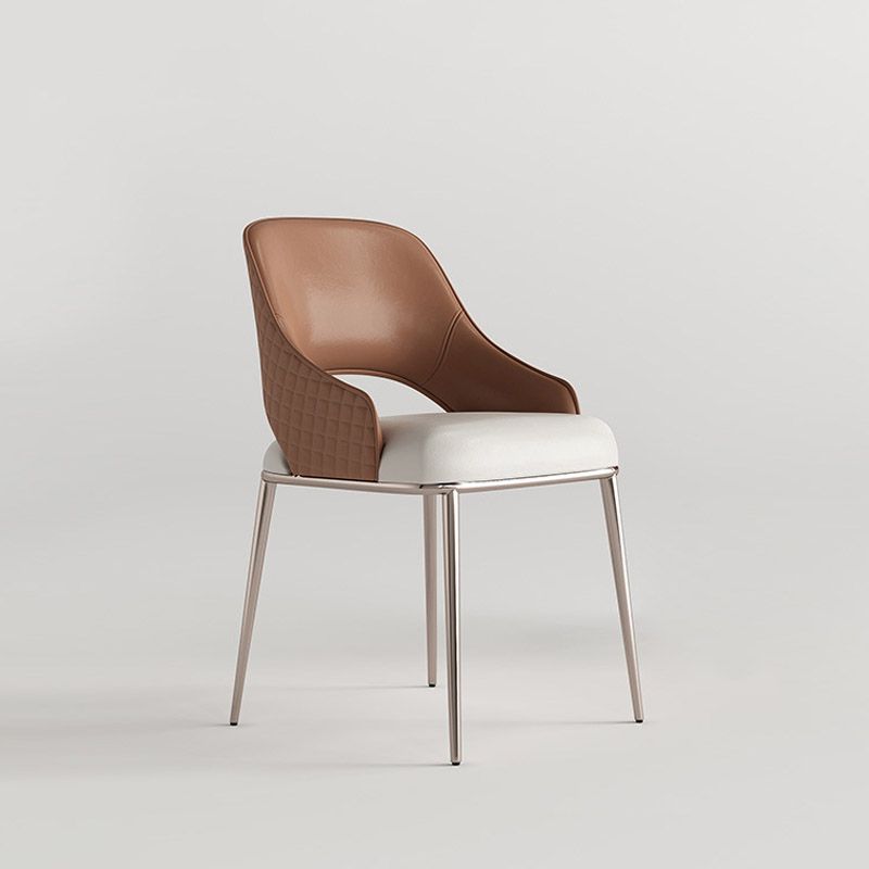 Silla de brazo contemporáneo metal silla de comedor abierta para el hogar para el hogar