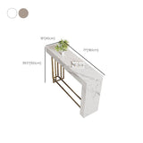 Glam Metal and Stone Bar Table Rectangle Counter Height Dining Table for Living Room Clearhalo 'Bar Furniture' 'Bar Tables' 'bar_tables' 'furn' 'furn_bar_tables' 'Furniture' 'Kitchen & Dining Furniture' 1200x1200_f8968cc2-e17c-4e3e-8b3f-8fd81f914391