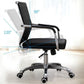 Chaise de chaise de dos du milieu du bureau à hauteur de chaise à bras fixe réglable avec roues