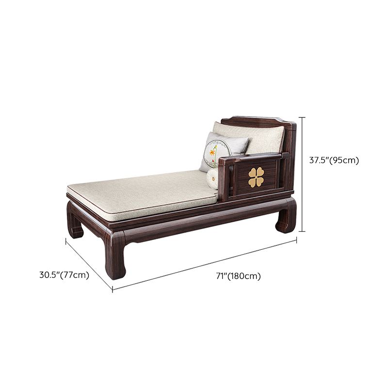 Square Arms Chaise Lounge Chair Gedempte chaise met kussen