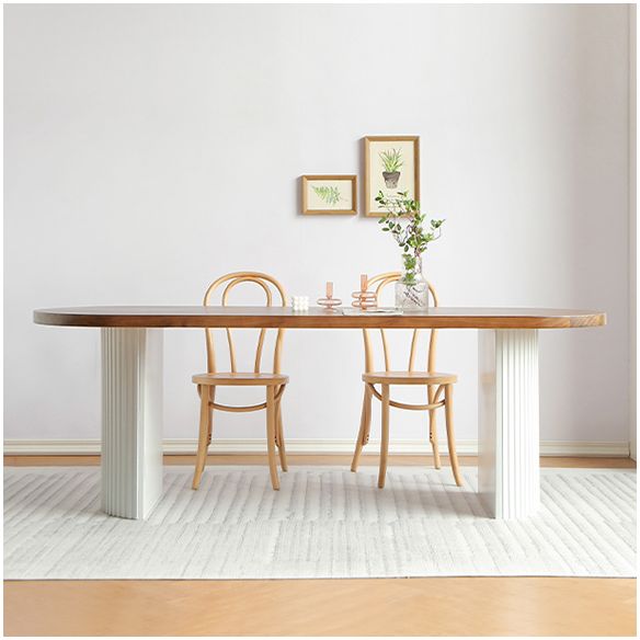 ホームキッチン用のコンテンポラリースタイルのダイニングテーブルソリッドウッドダイナーテーブル