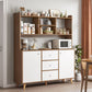 Modern 3-Drawer Dining Server Manufactured Wood and Solid Wood Server with Door Clearhalo 'buffet_sideboard' 'Buffets & Sideboards' 'furn' 'furn_buffet_sideboard' 'Furniture' 'furniture_buffet_sideboard' 'Kitchen & Dining Furniture' 1200x1200_f899936b-11d6-45f3-8c0a-fa2ab5ba54ff