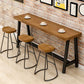 1/4/7 Pieces Modern Rectangle Solid Wood Pub Table with High Stools