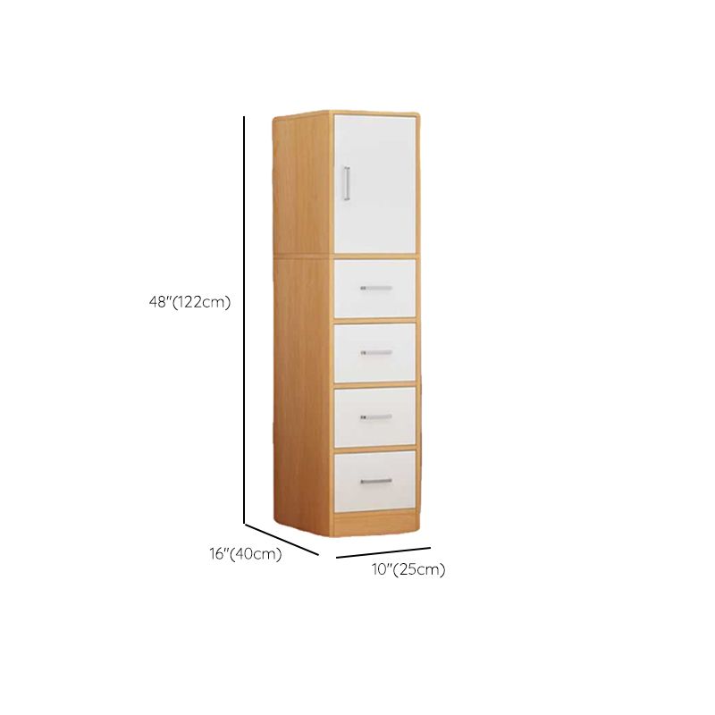 4 Drawers Wood Side Cabinet Contemporary 1 - Door Accent Chest Clearhalo 'Cabinets & Chests' 'cabinets_chests' 'furn' 'furn_cabinets_chests' 'Furniture' 'Living Room Furniture' 1200x1200_f89abfad-aecf-4569-a28e-44f8c76c5cbb