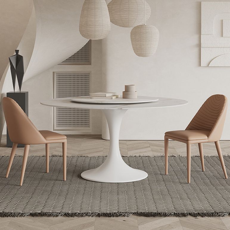 Modern Matte Finish Stone Table Round Tulip Dining Table for Home Clearhalo ' dining_table' 'Dining Tables & Seating' 'Dining Tables' 'furn' 'furn_dining_table' 'Furniture' 'furniture_dining_table' 'Kitchen & Dining Furniture' 'kitchen&dining_furn' 'kitchen' 'kitchen_dining_table' 1200x1200_f89af7cb-5f52-4830-a9b4-74514abe2a30
